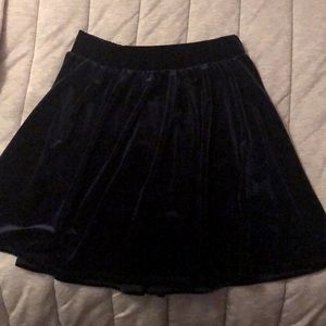 Blue velvet skirt